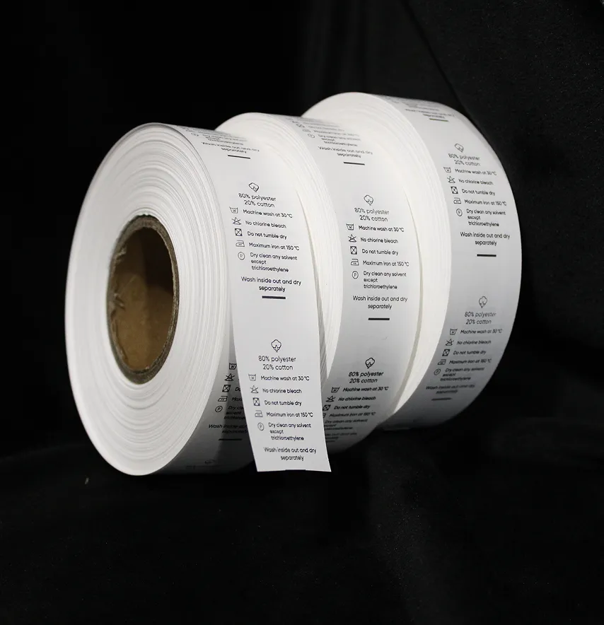 Внутренняя бирка "80/20% Polyester/Cotton" из нейлона 25*44 мм (50 м)-1