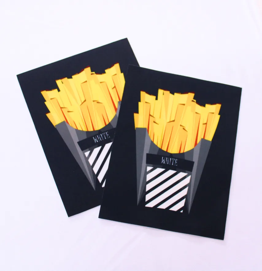 Нашивка тканева "French Fries" 16,5*21 см-1