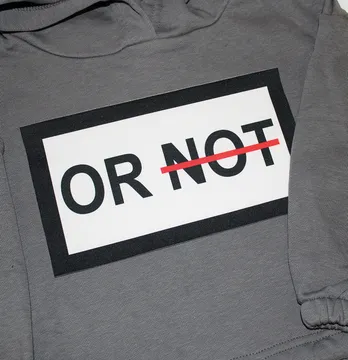 Нашивка тканева "Or not" 25*15 см