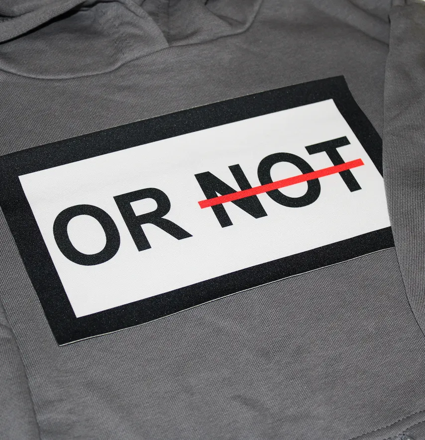 Нашивка тканевая "Or not" 25*15 см-1