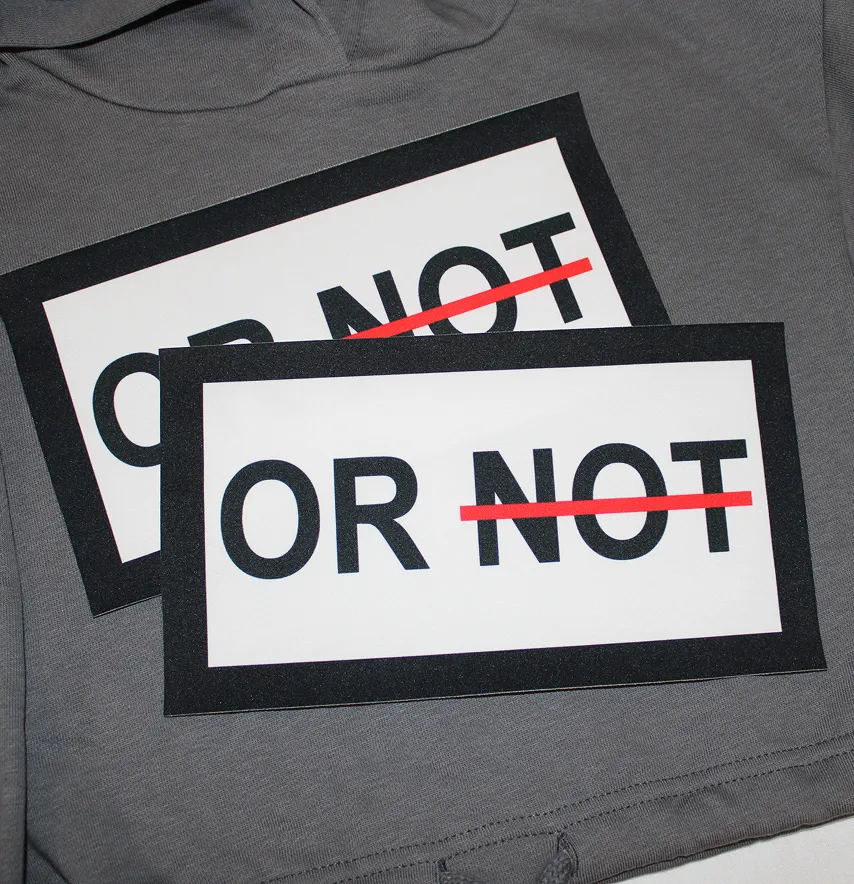 Нашивка тканевая "Or not" 25*15 см-2