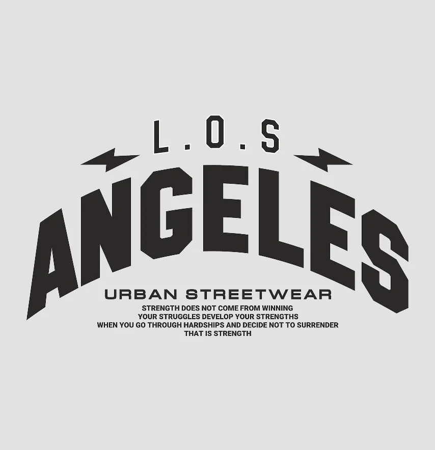 Термоналіпка "Los Angeles" urban 19*11 см чорного кольору-1