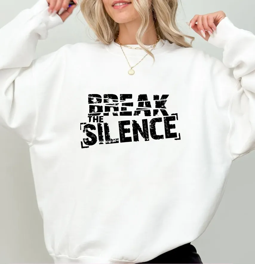 Термоапликация "Break the silence" 27*14,5 см черного цвета-1