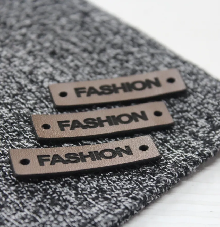 Нашивка "Fashion" 40*10 мм темно-коричневого кольору-1
