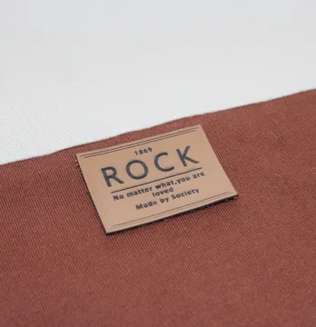 Нашивка "Rock" 60*43 мм світло-коричневого кольору