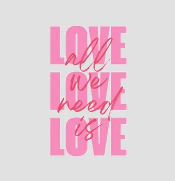 Термонаклейка "All we need is love" 10,5*19 см