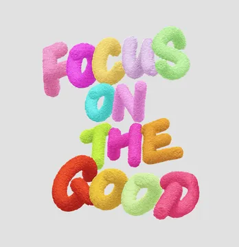 Термонаклейка "Focus on the good" 15*19 см