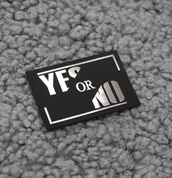 Нашивка "Yes or no" 35*50мм черного цвета