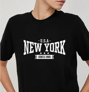 Термонаклейка "New york" 19*9 см белого цвета