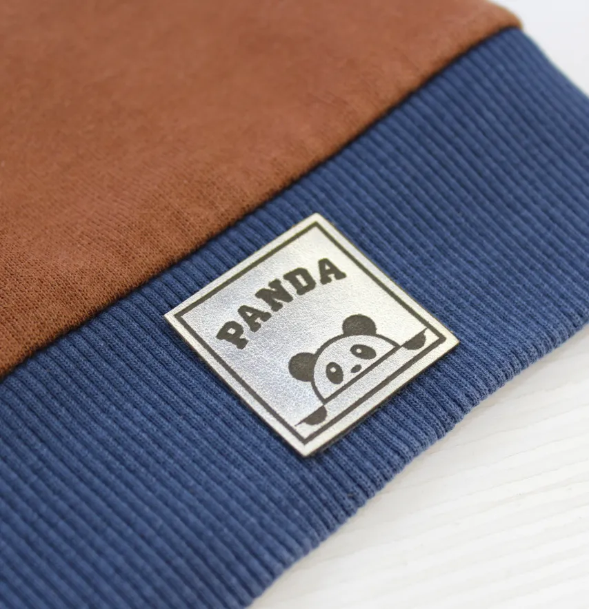 Нашивка "Panda" 35*35 мм срібного кольору-1