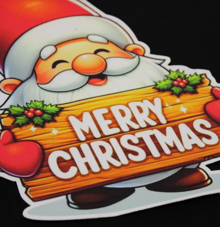 Нашивка тканева фігурна "Санта" merry christmas 23 см-1