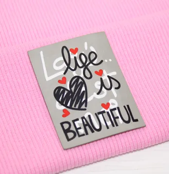 Нашивка "Life is beautiful" 45*60мм