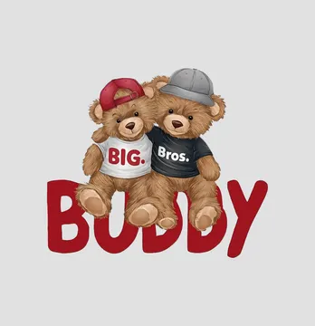 Термонаклейка "Мишки" buddy 22*18 см