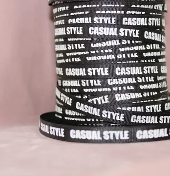 Тесьма репсовая "Casual style" 10 мм черного цвета