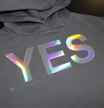 Термоаппликация из пленки "Yes" 2,5*10 см голограмма