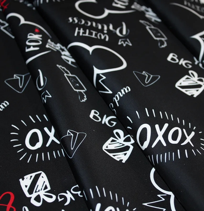 Ткань плащевка "Канада - Mickey xoxo" ширина 150 см (110г/м2) 100% poliester -2