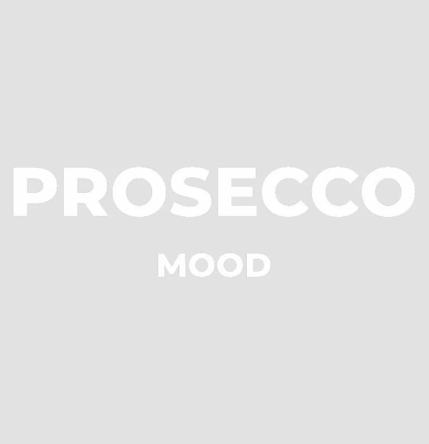 Термонаклейка "Prosecco mood" 19*5,5 см белого цвета-1