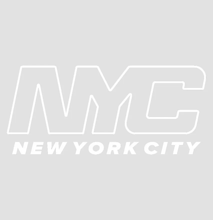 Термоналіпка "NYC new york city" 19*9 см білого кольору-1