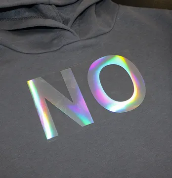 Термоаппликация из пленки "NO" 10*17 см голограмма