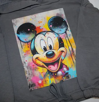 Нашивка тканева "Mickey" у фарбах 23 см