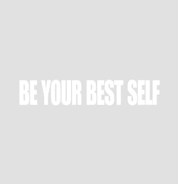 Термонаклейка "Be Your Best Self" 18*3,2 см белого цвета
