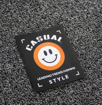 Нашивка "Casual style" 50*60мм оранжевого цвета