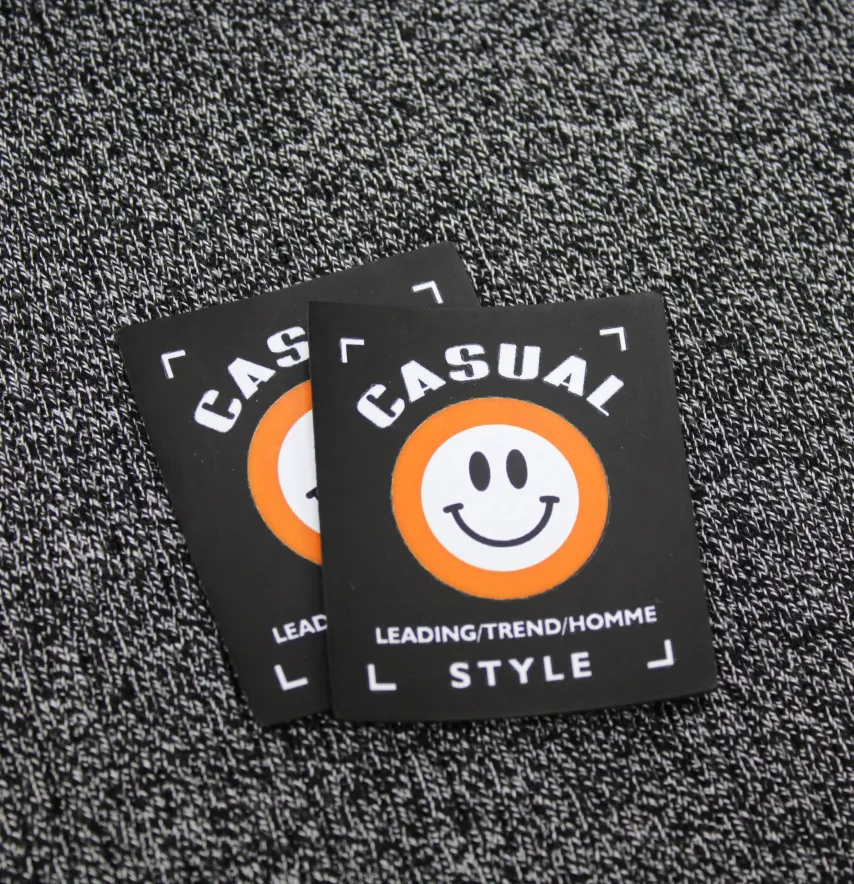Нашивка "Casual style" 50*60мм оранжевого цвета-1