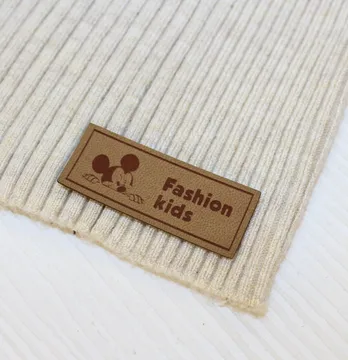 Нашивка "Fashion kids" 50*20 мм пісочного кольору