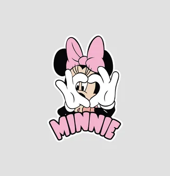 Термонаклейка "Minnie" сердце 3,5*5 см