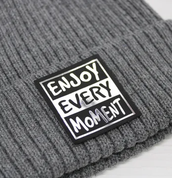 Нашивка "Enjoy every" 45*50мм черного цвета