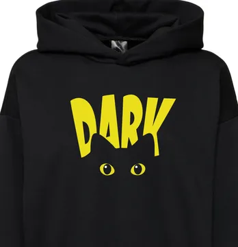 Термонаклейка "Dark" кот 19*14,5 см желтого цвета