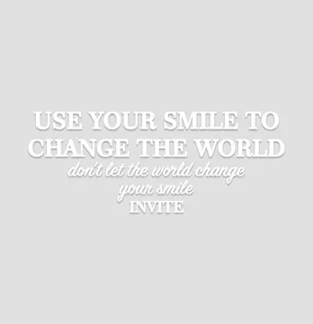 Термонаклейка "Use your smile" 19*7,5 см белого цвета