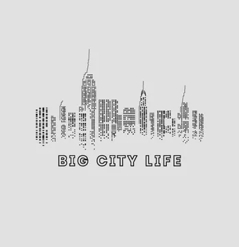 Термоналіпка "Big city life" 19*14 см чорного кольору