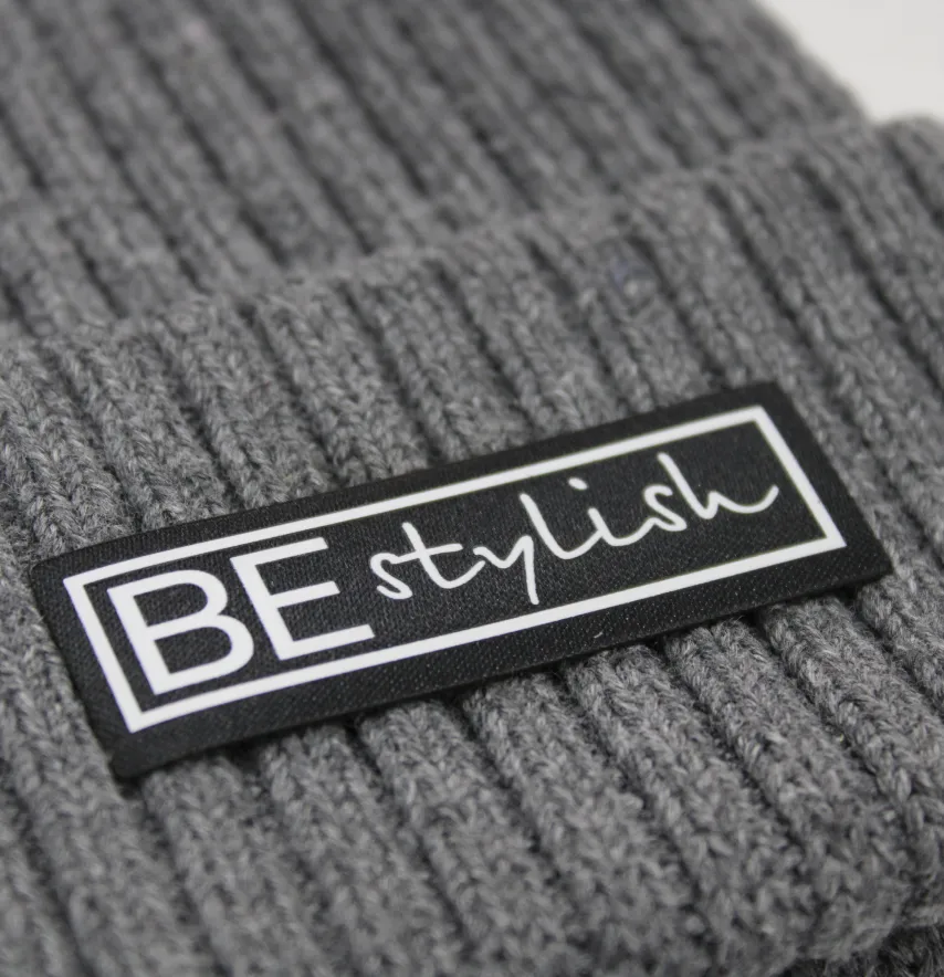 Нашивка "Be stylish" 60*20 мм чорного кольору-1