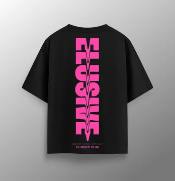 Женская футболка оверсайз "Elusive" черного цвета.