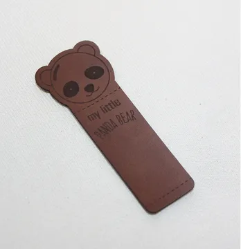 Нашивка "My little PANDA BEAR" 32*75 мм коричневого кольору