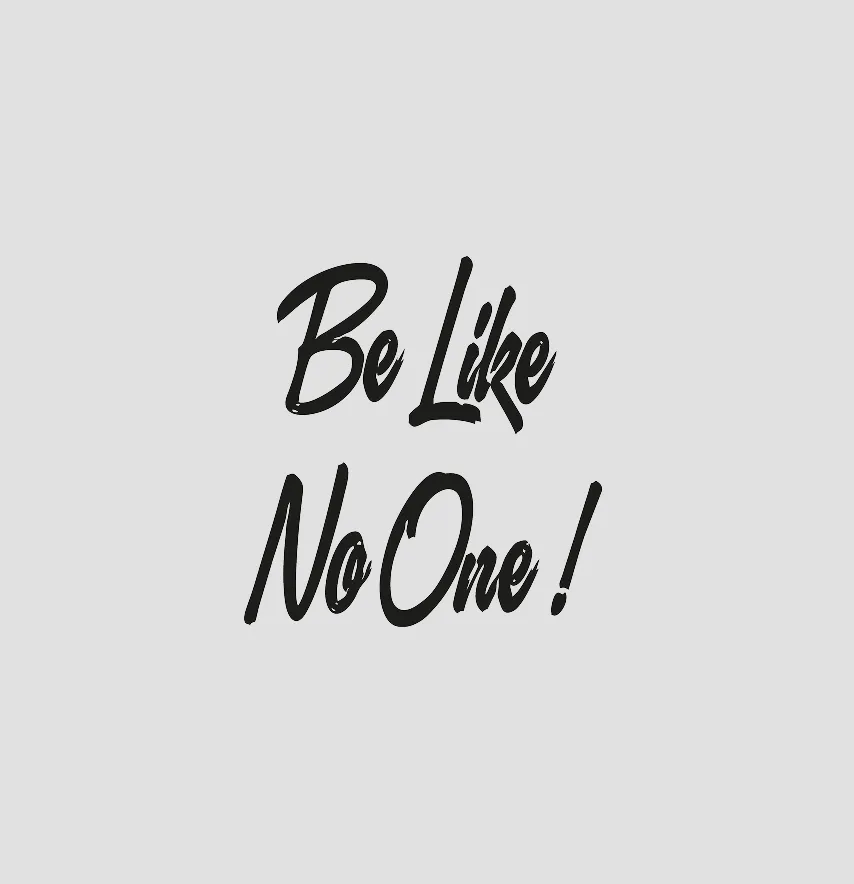 Термоналіпка "Be like no one" 10*9,5 см чорного кольору-0