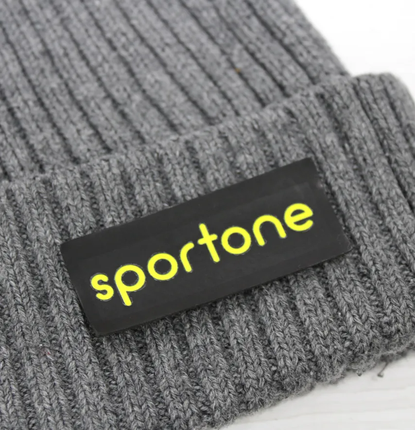Нашивка "Sportone" 60*25 мм чорного кольору з зеленим-0