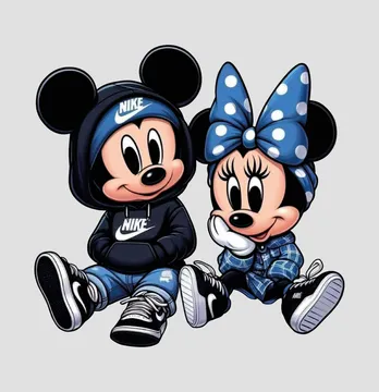 Термонаклейка "MickeyMinnie" 19*18,5 см