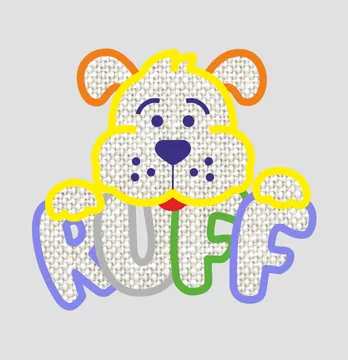 Термонаклейка "Ruff" собачка 19*17,5 см