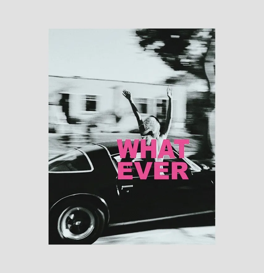 Термонаклейка "Whatever" девушка в машине 22*29 см-1