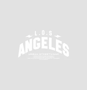 Термонаклейка "Los Angeles" urban 6*3 см белого цвета