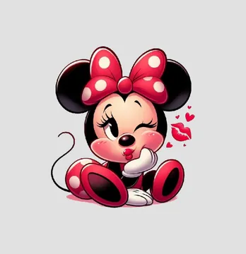 Термонаклейка "Minnie поцелуй" 19*21 см