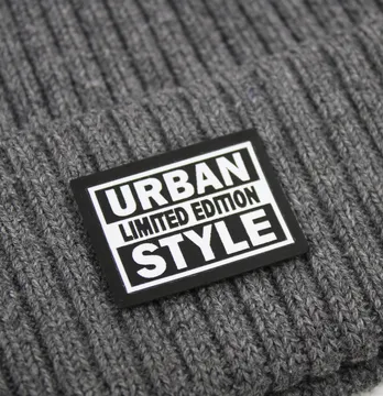 Нашивка "Urban limited" 30*40мм черно-белого цвета