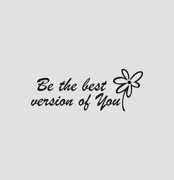 Термонаклейка "Be the best version of you" 10*3,6 см черного цвета