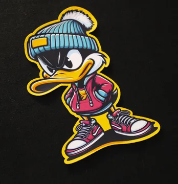 Нашивка тканева фігурна "Duffy duck" 22 см