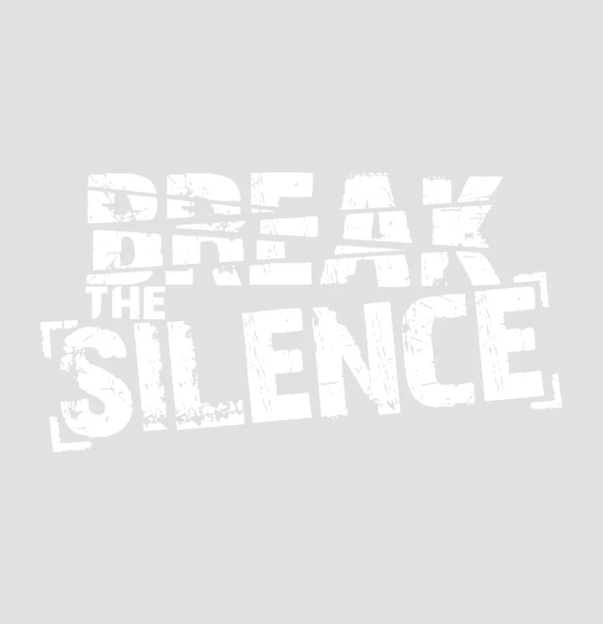 Термоналіпка "Break the silence" 27*14,5 см білого кольору-0