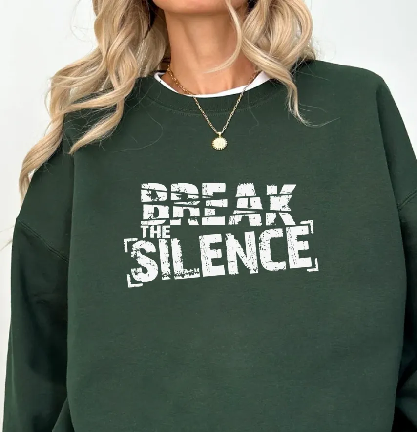 Термоналіпка "Break the silence" 27*14,5 см білого кольору-1