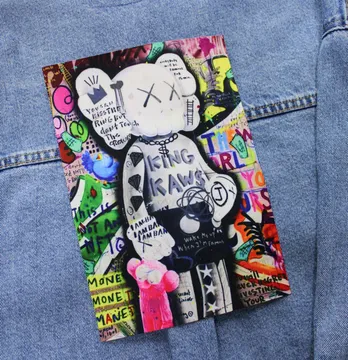 Нашивка тканевая "King kaws" 16*23 см