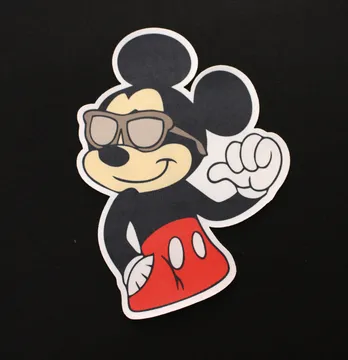 Нашивка тканева фігурна "Mickey в окулярах" клас 18*24 см